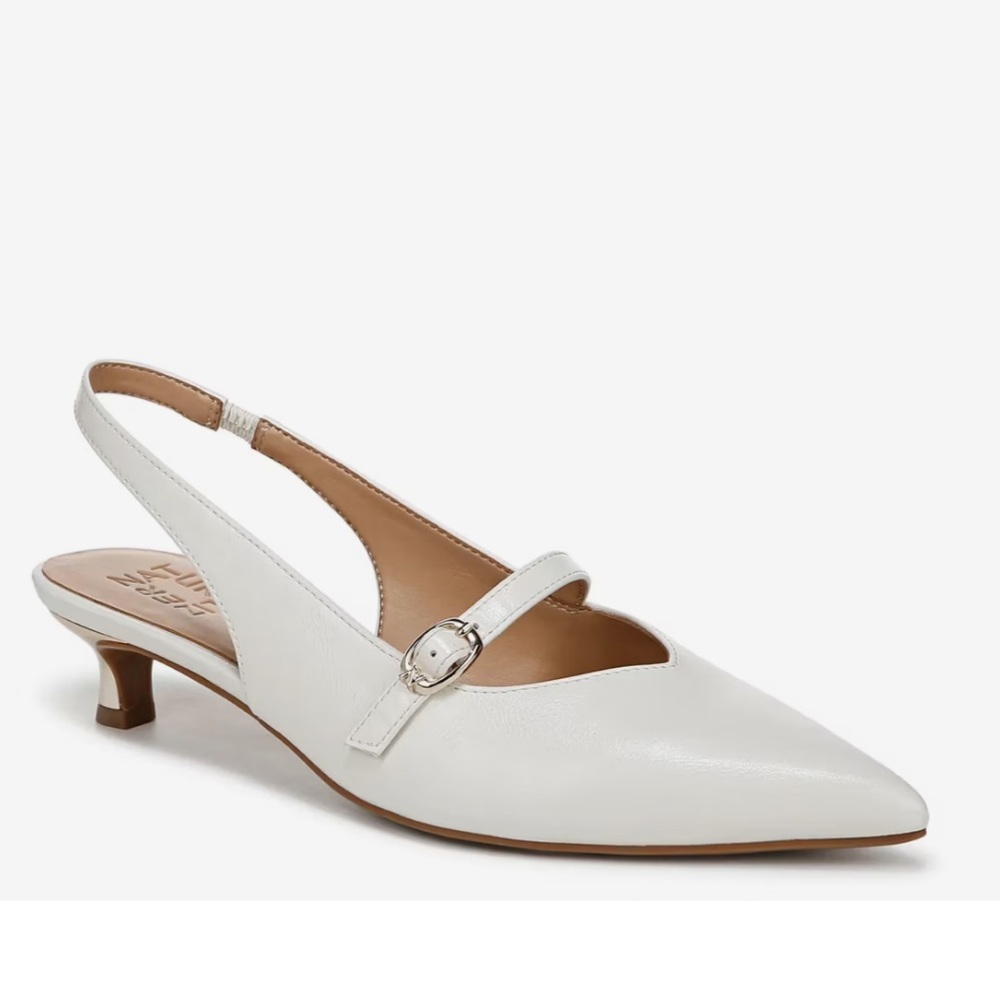 NWOT Naturalizer White Slingback Kitten Heels